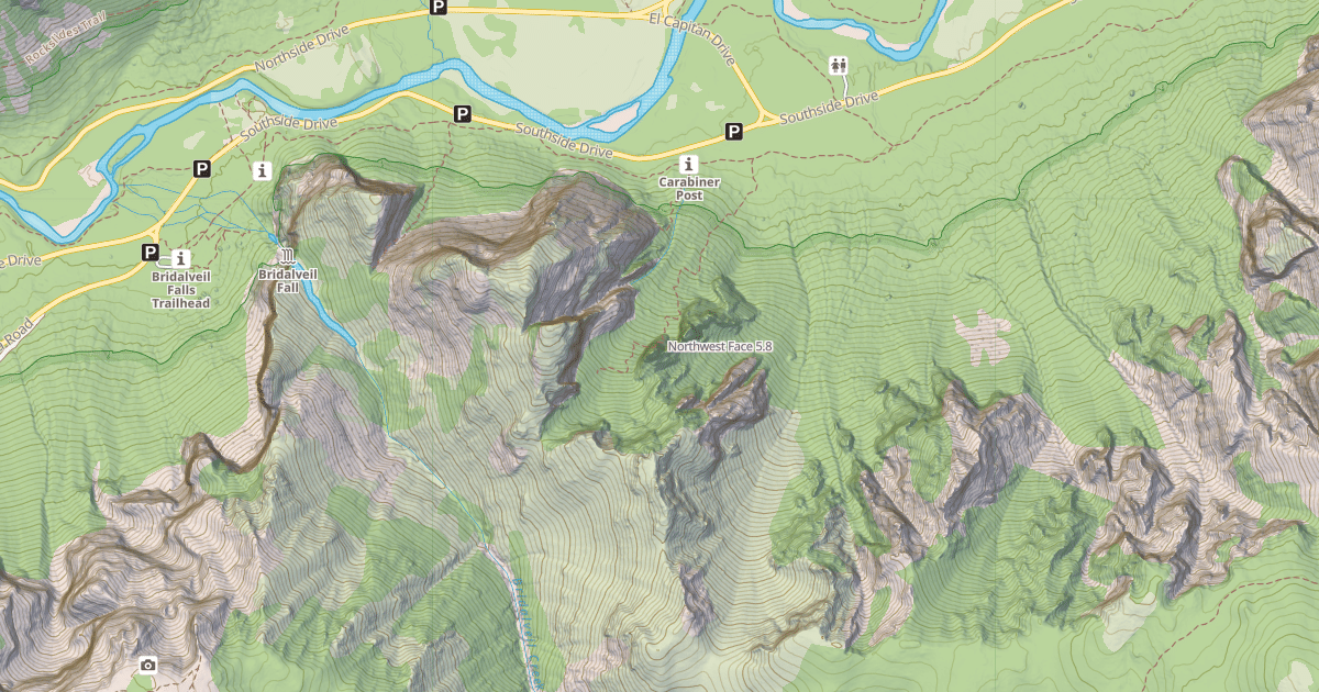 Map preview of Northwest Face