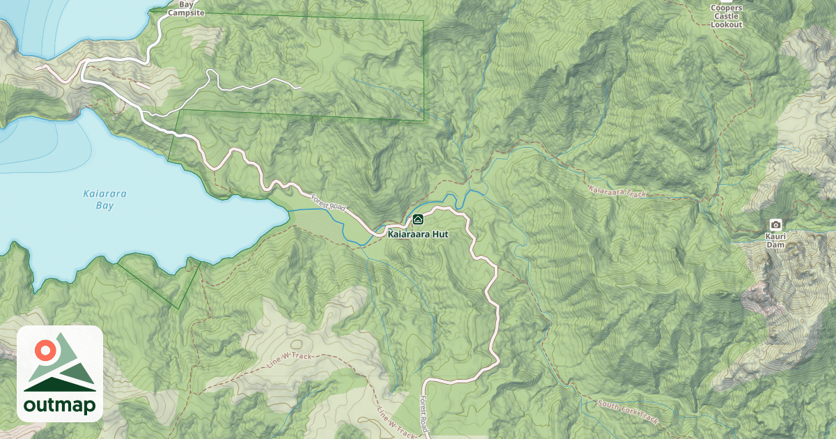 Map of Kaiaraara Hut
