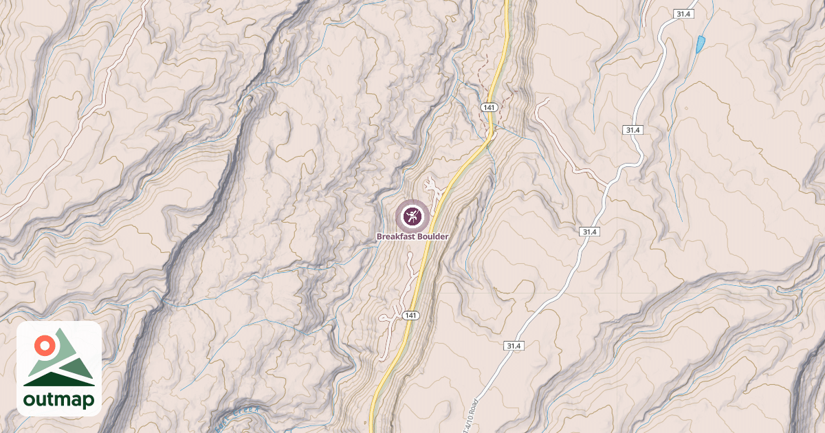 Map of Breakfast Boulder