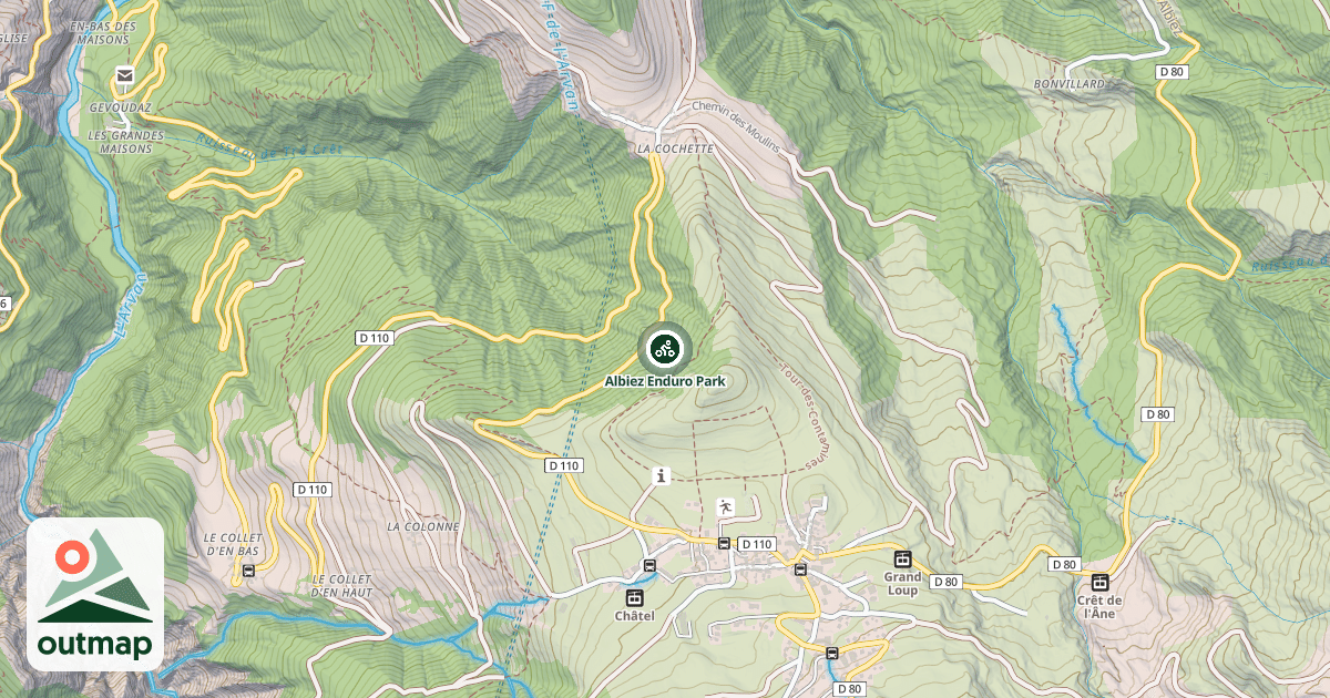 Map of Albiez Enduro Park