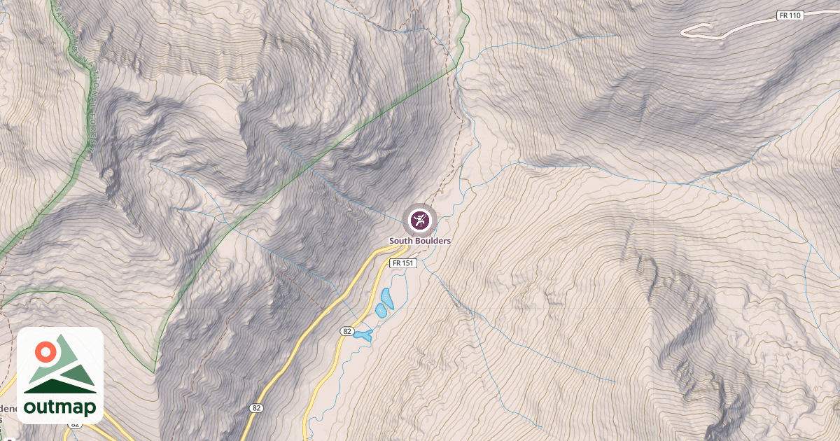 Map of South Boulders