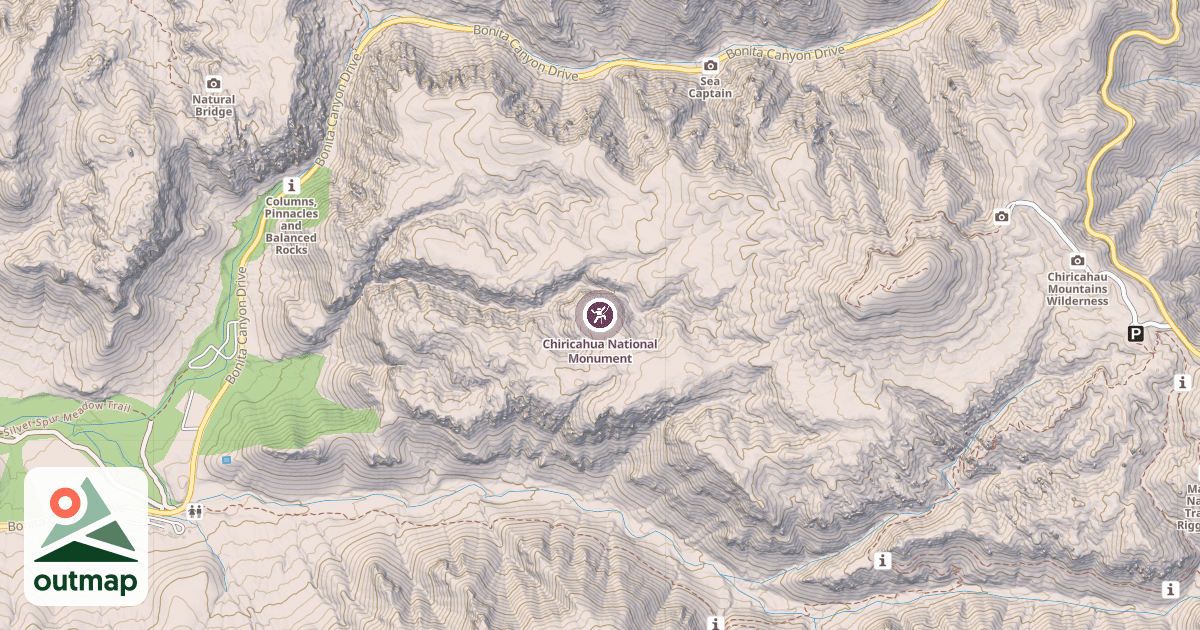 Map of Chiricahua National Monument