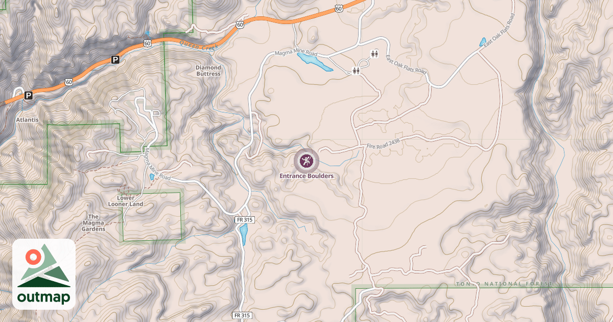 Map of Entrance Boulders