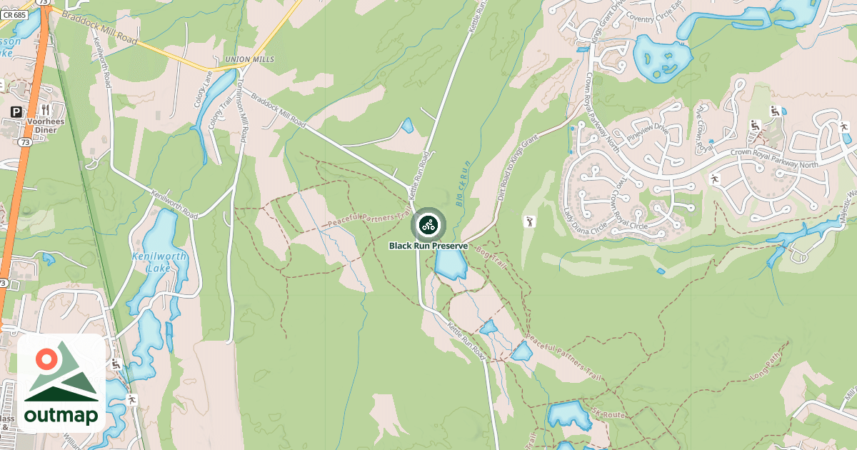 Map of Black Run Preserve