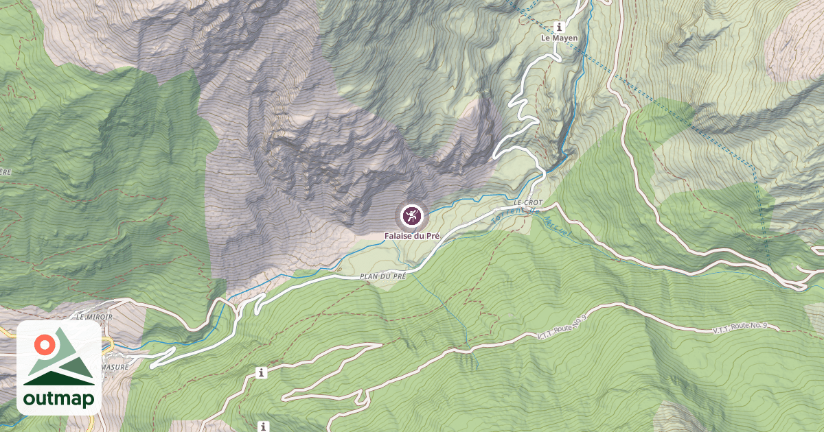 Map of Falaise du Pré