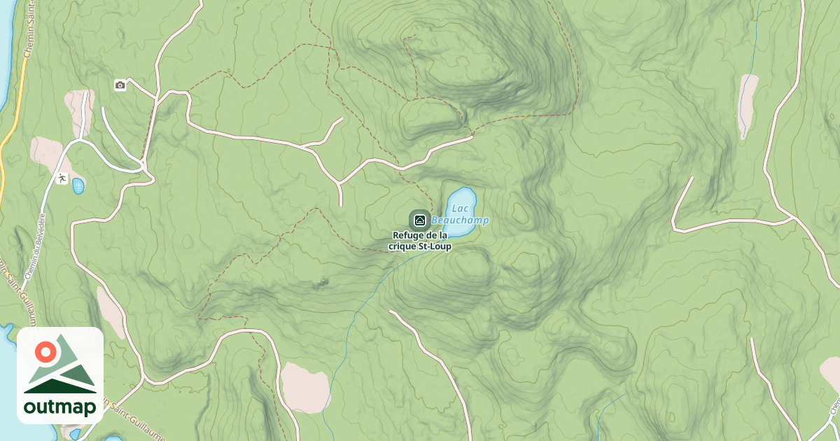 Map of Refuge de la crique St-Loup