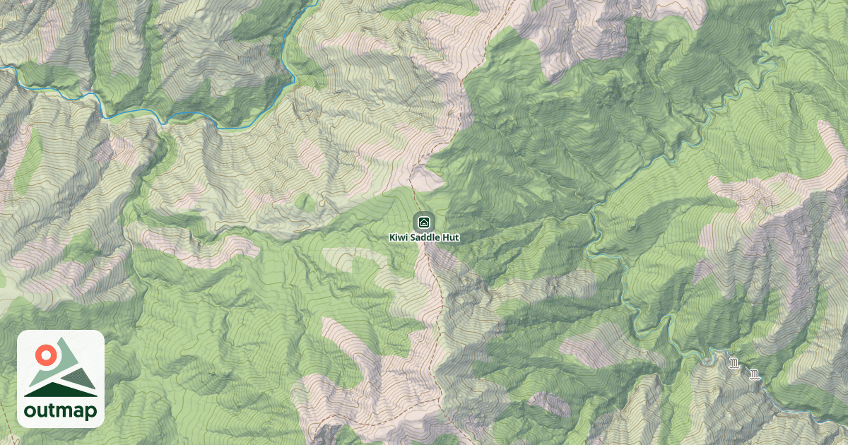 Map of Kiwi Saddle Hut