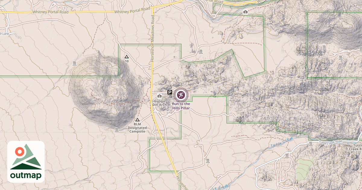 Map of Run to the Hills Pillar