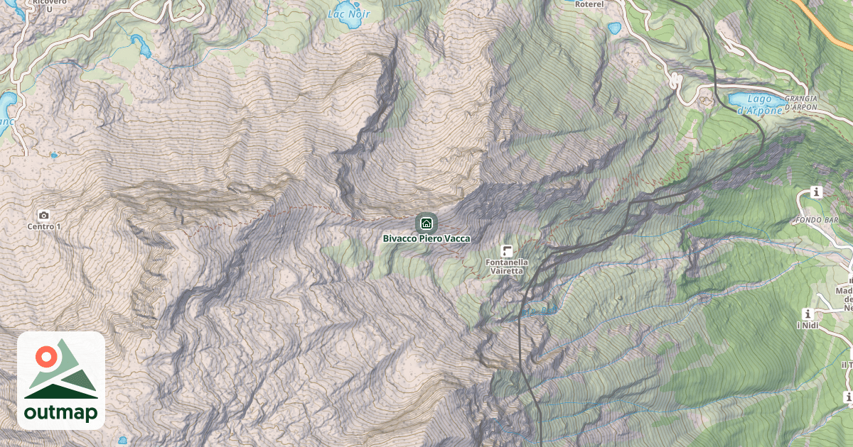 Map of Bivacco Piero Vacca