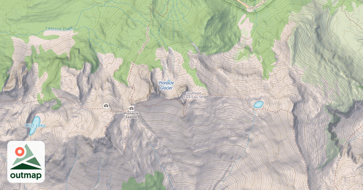 Map of Southeast Face