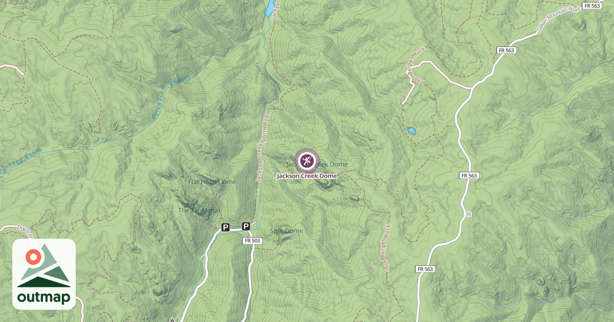 Map of Jackson Creek Dome