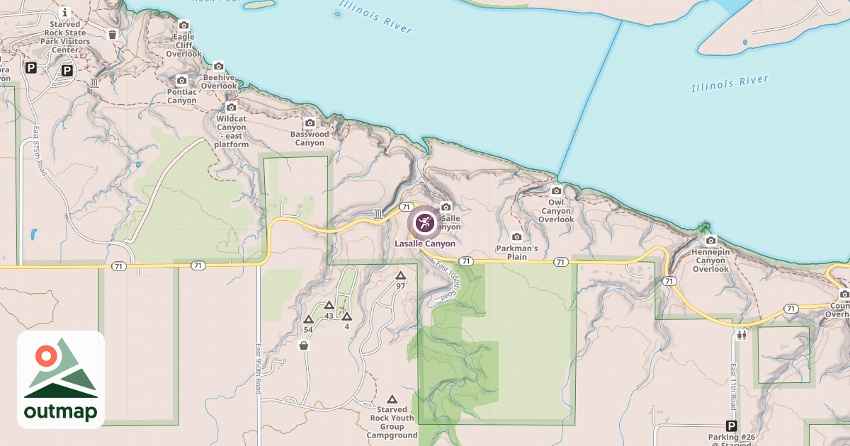 Map of Lasalle Canyon