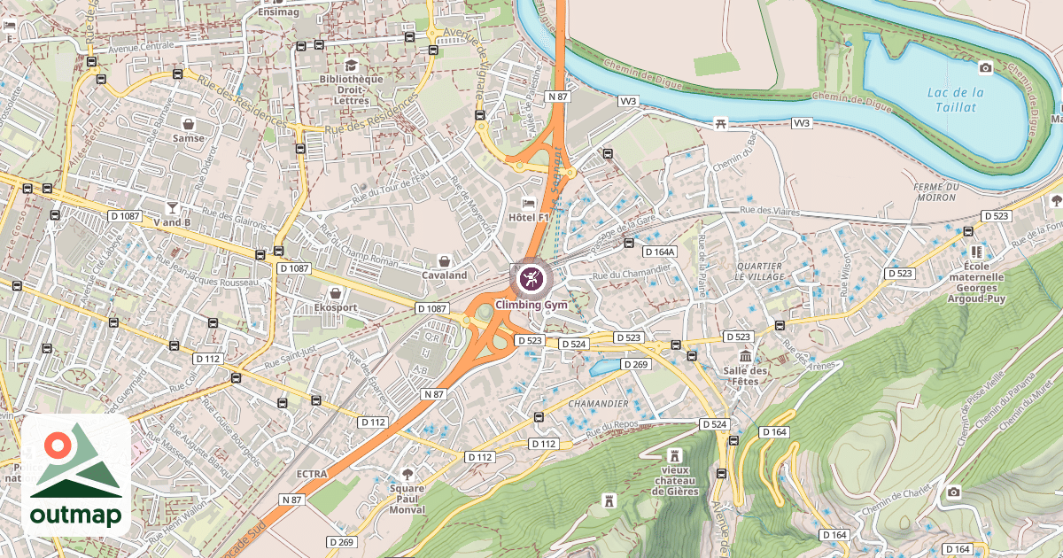 Map of Climbing Gym
