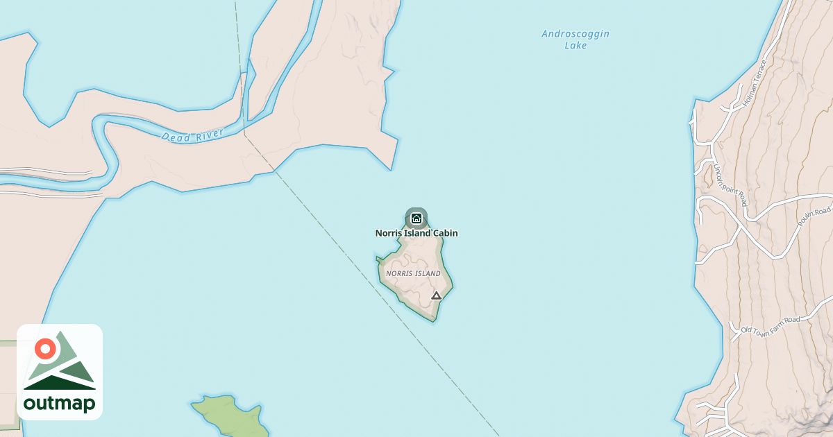 Map of Norris Island Cabin