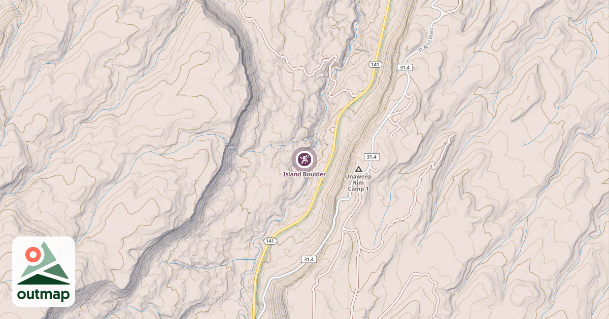 Map of Island Boulder