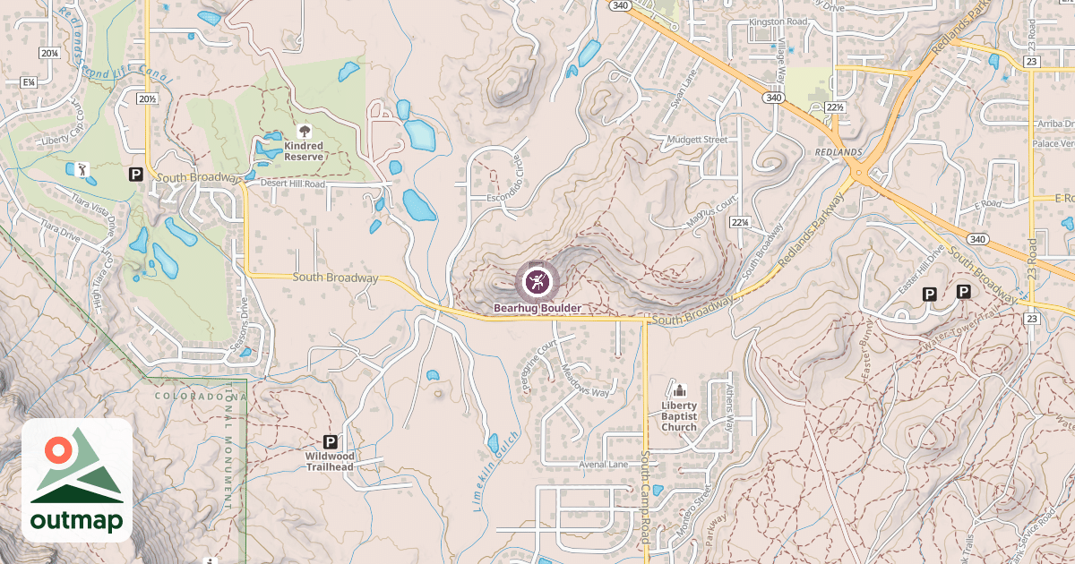 Map of Bearhug Boulder