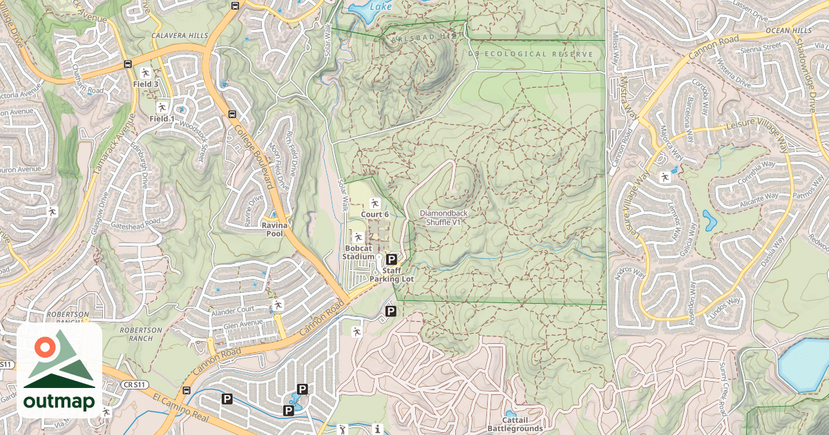 Map of Diamondback Shuffle