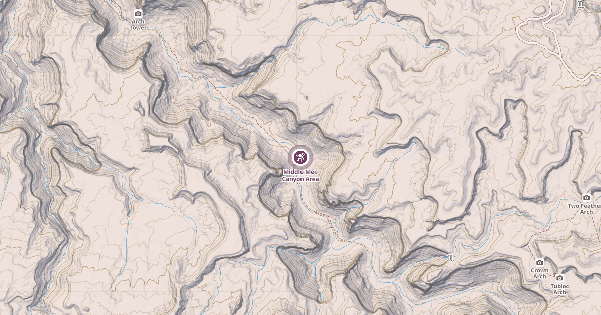 Map preview of Middle Mee Canyon Area