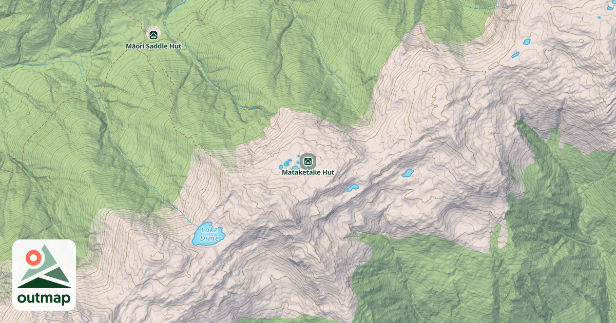 Map of Mataketake Hut