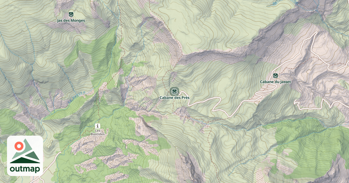 Map of Cabane des Prés