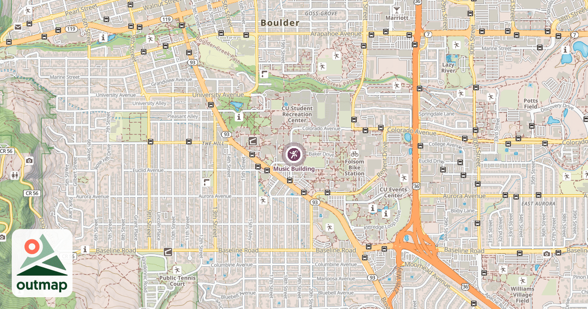 Map of Music Building