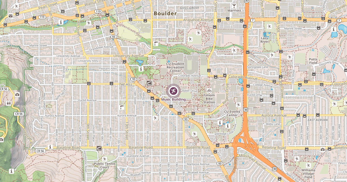 Map preview of Music Building