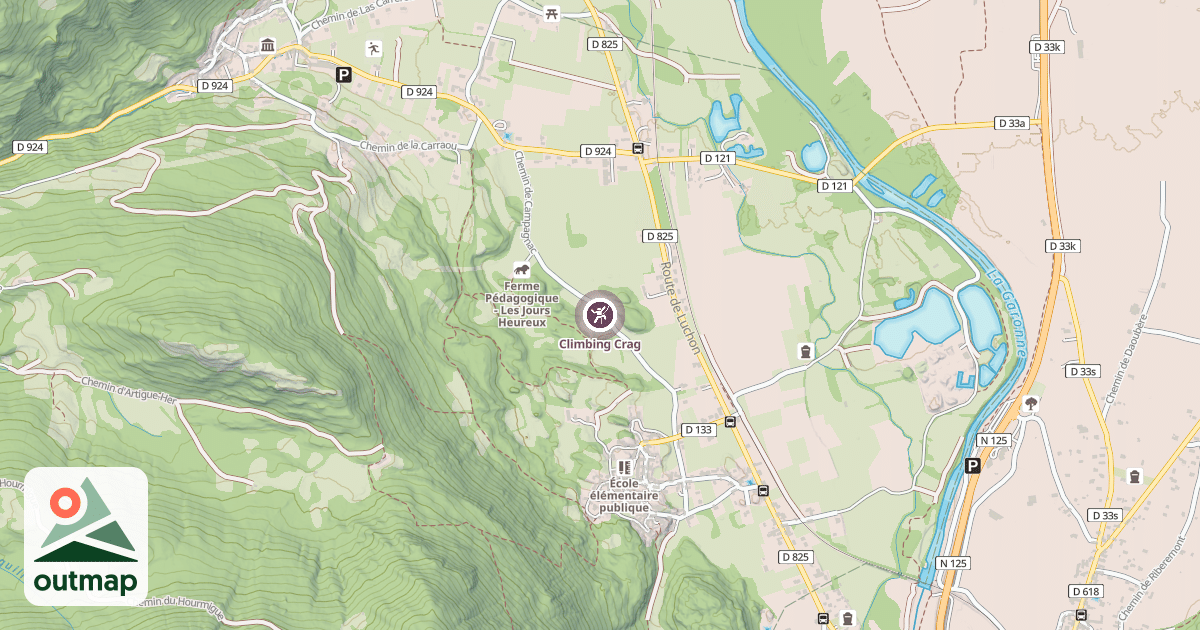 Map of Climbing Crag