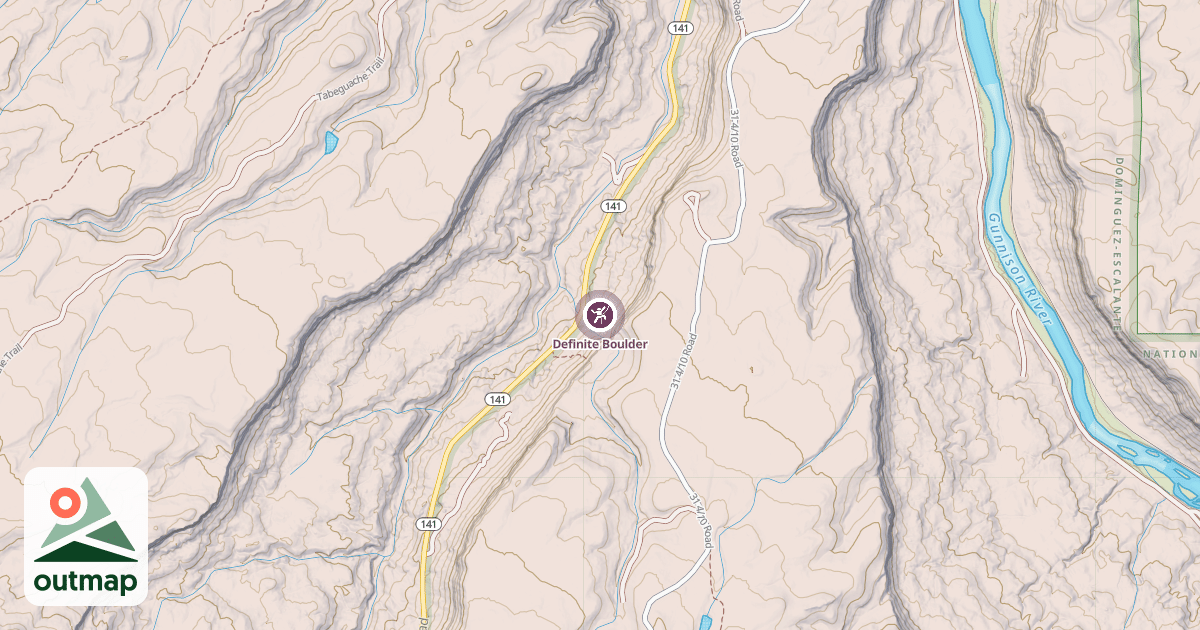 Map of Definite Boulder