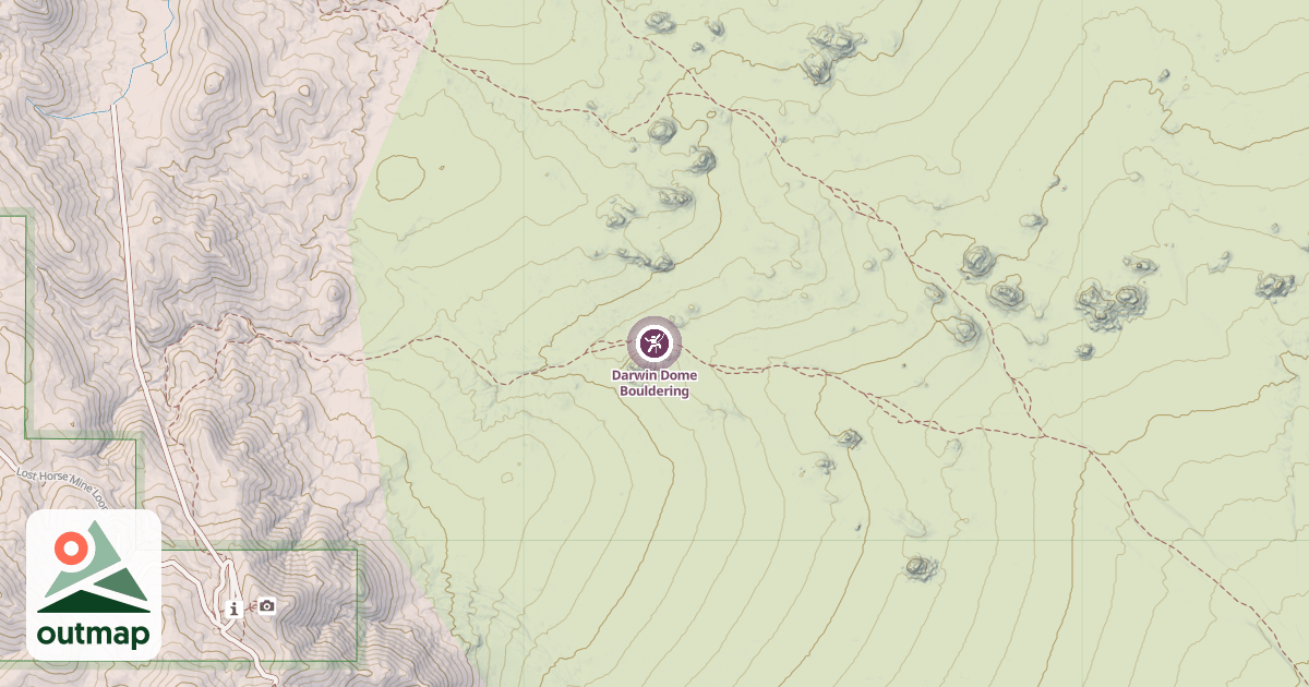 Map of Darwin Dome Bouldering