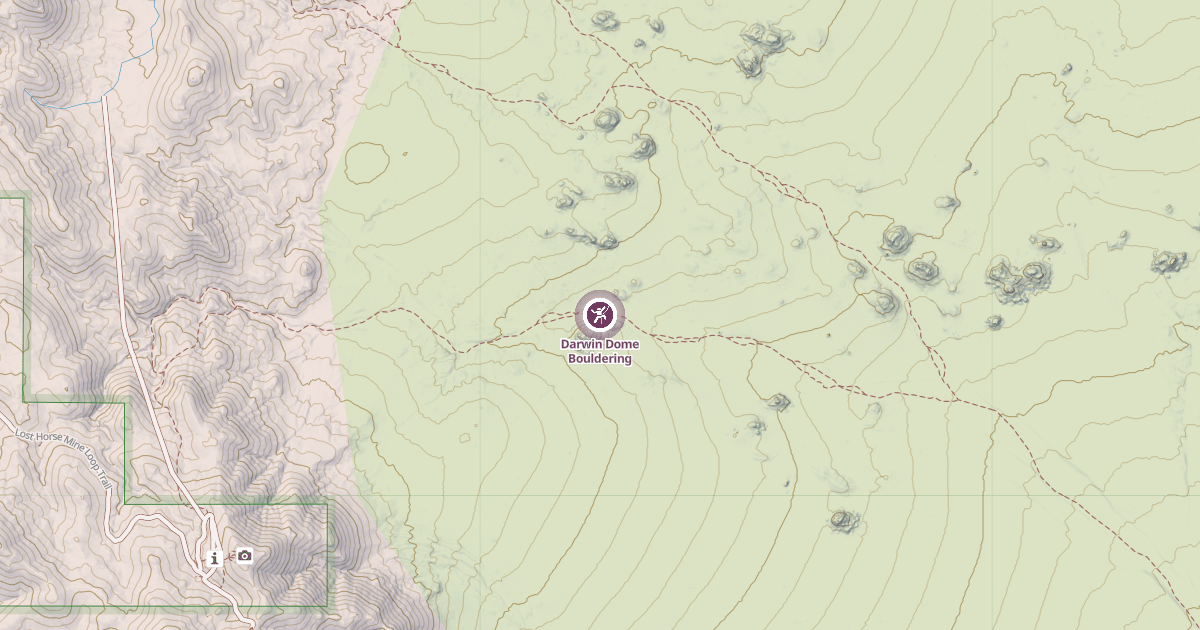 Map preview of Darwin Dome Bouldering