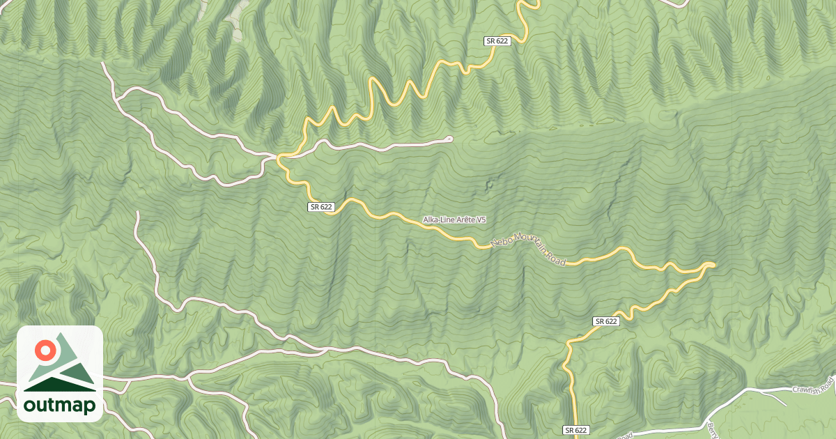 Map of Alka-Line Arête