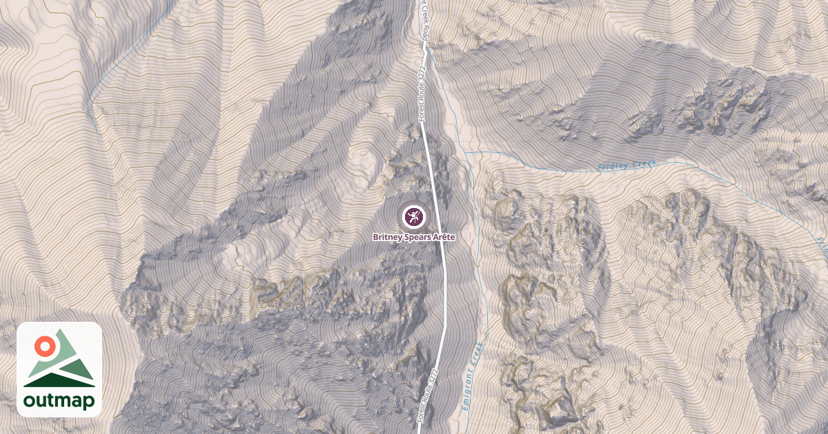 Map of Britney Spears Arête