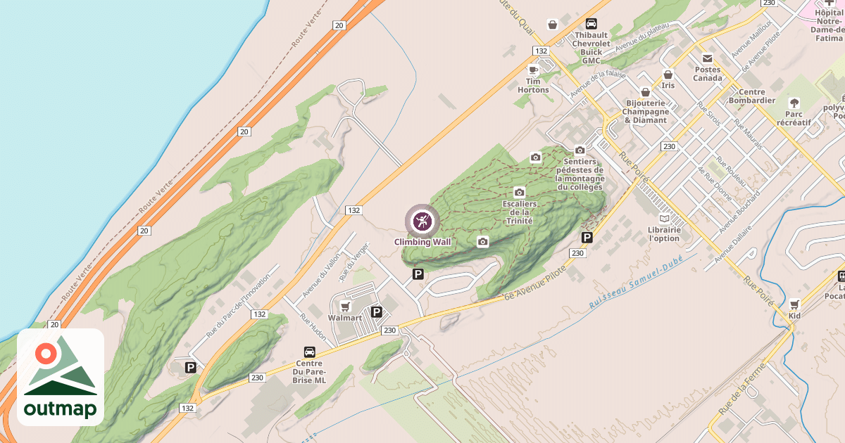 Map of Climbing Wall