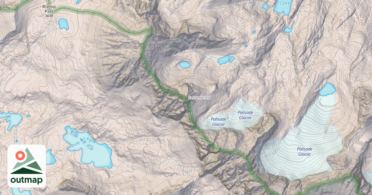 Map of East Arete