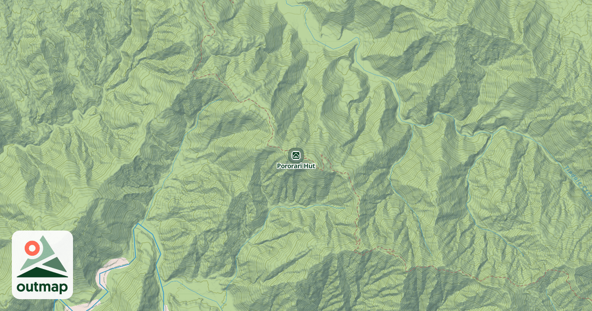 Map of Pororari Hut