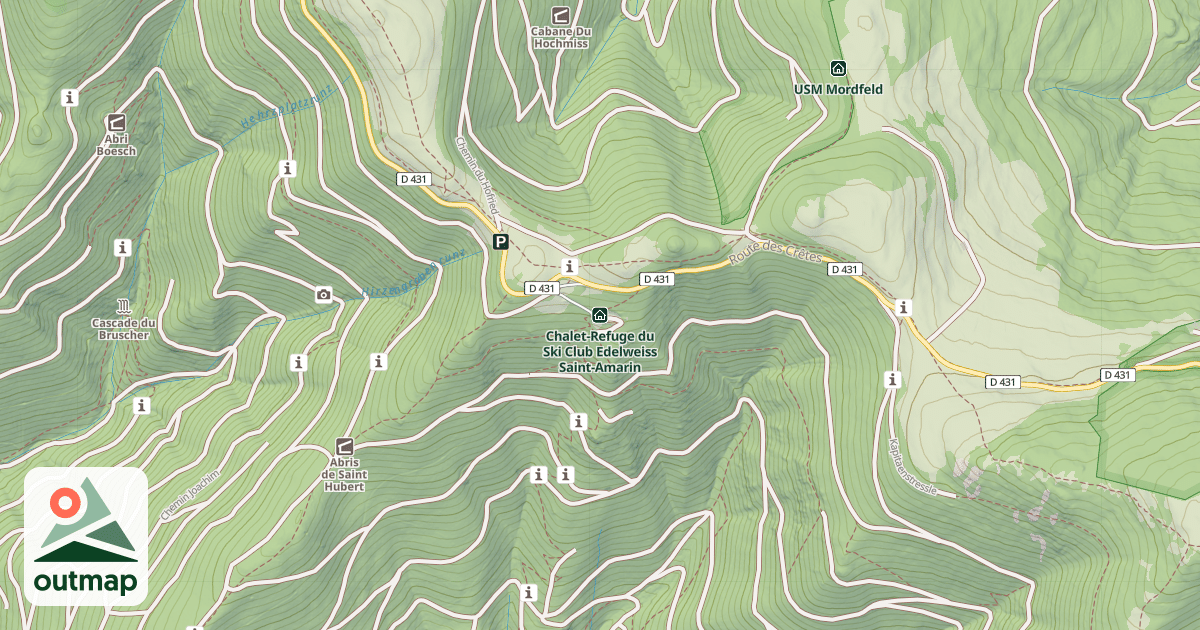 Map of Chalet-Refuge du Ski Club Edelweiss Saint-Amarin