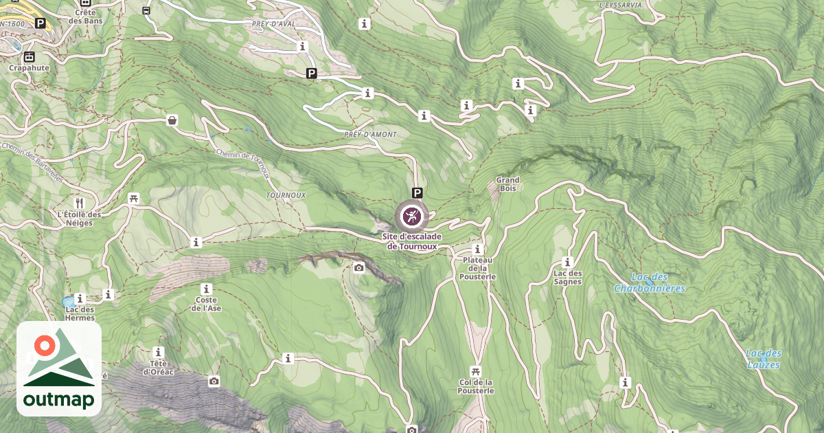 Map of Site d'escalade de Tournoux