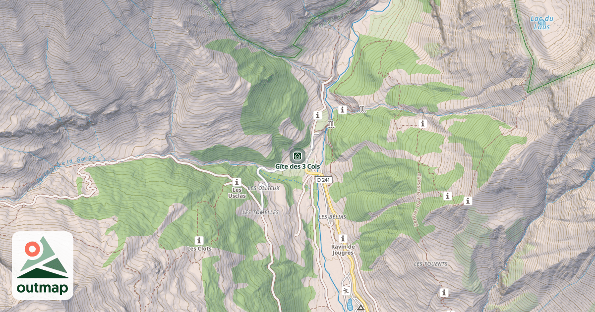 Map of Gîte des 3 Cols