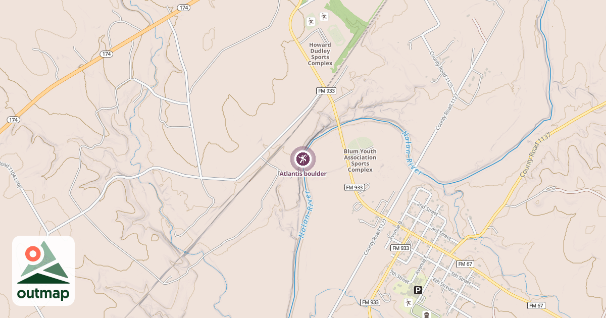 Map of Atlantis boulder