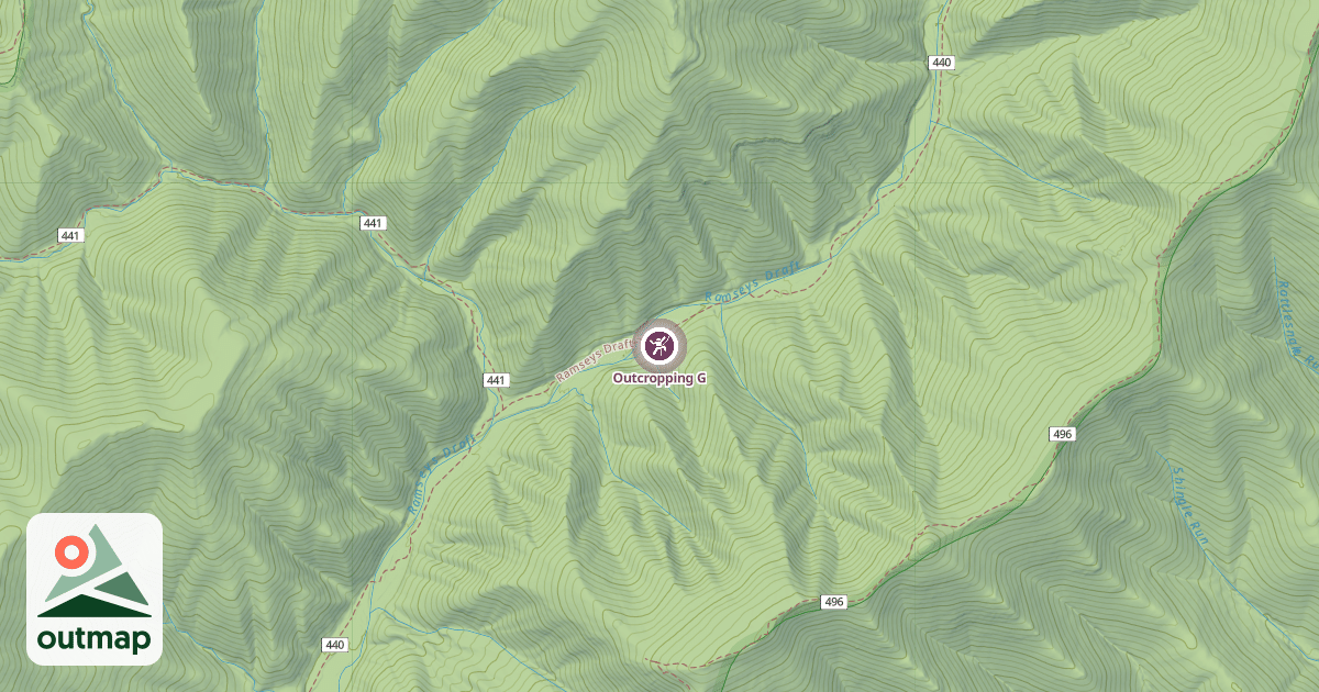 Map of Outcropping G