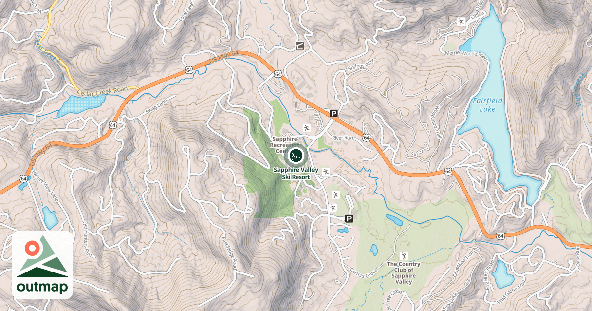 Map of Sapphire Valley Ski Resort