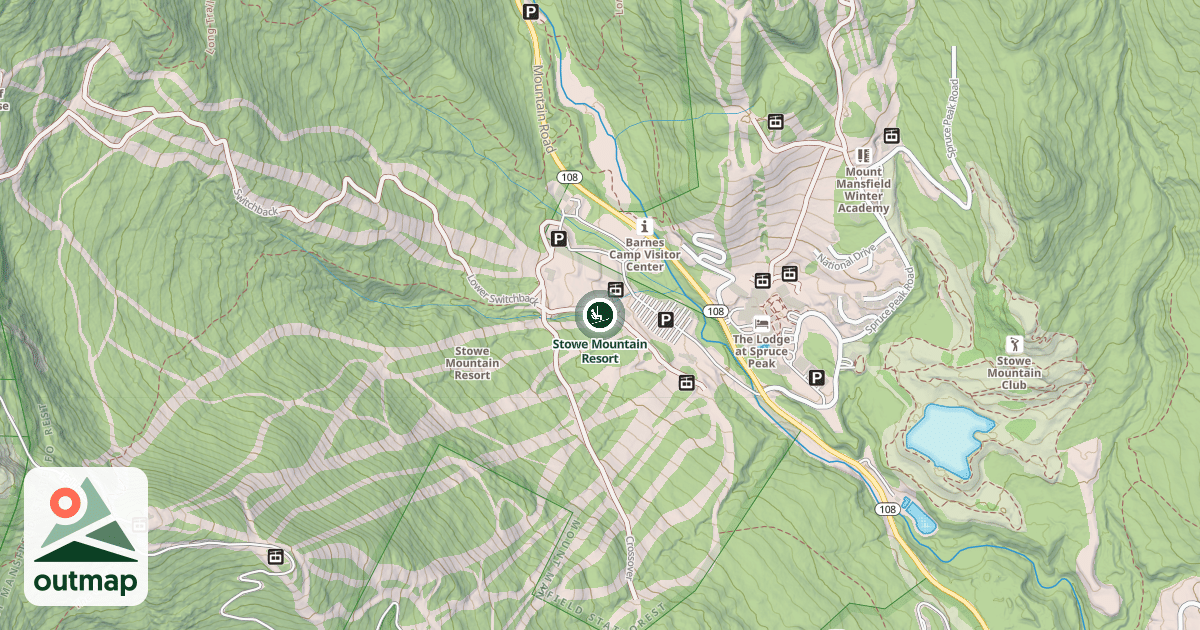 Map of Stowe Mountain Resort