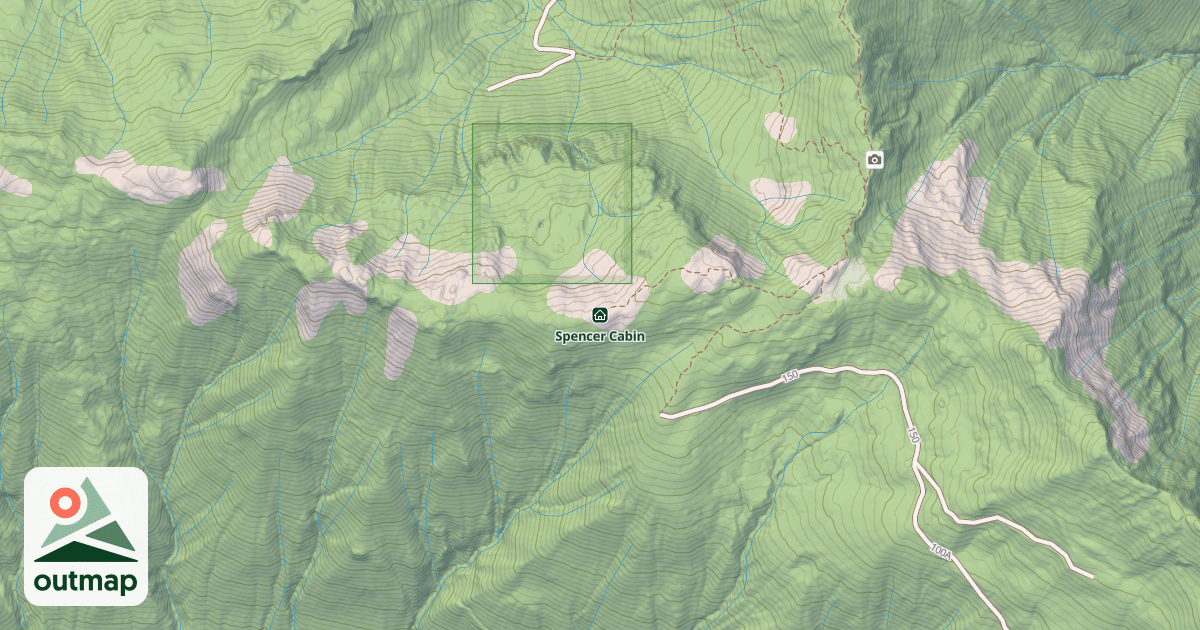 Map of Spencer Cabin