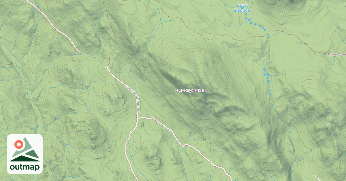 Map of Davis' Dirty Crack