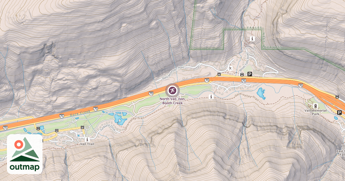 Map of North Vail, non-Booth Creek