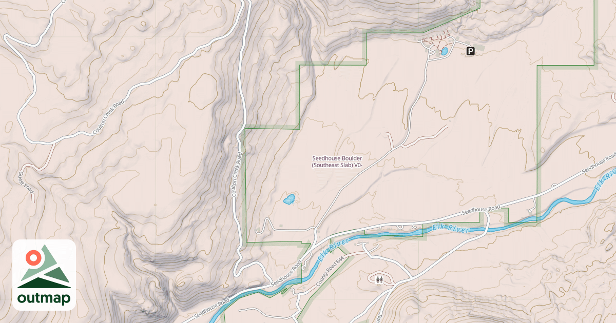 Map of Seedhouse Boulder (Southeast Slab)