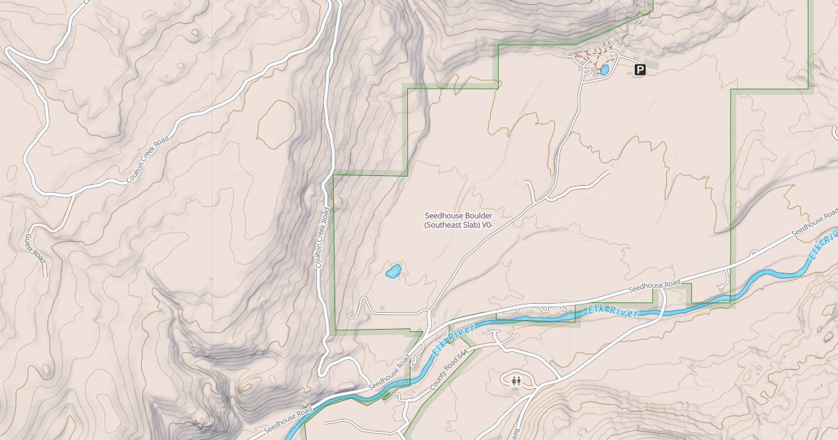 Map preview of Seedhouse Boulder (Southeast Slab)