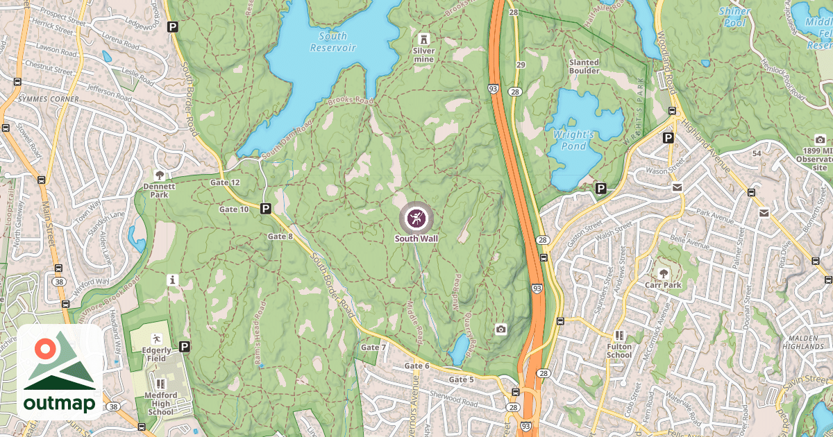 Map of South Wall