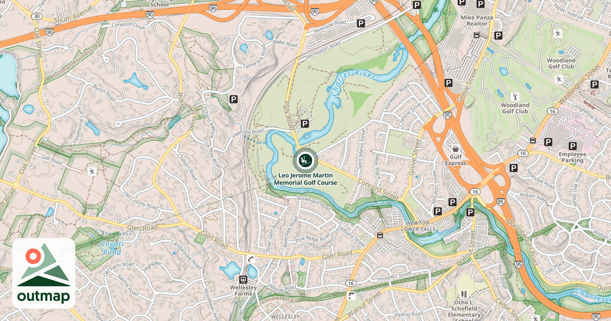 Map of Leo Jerome Martin Memorial Golf Course