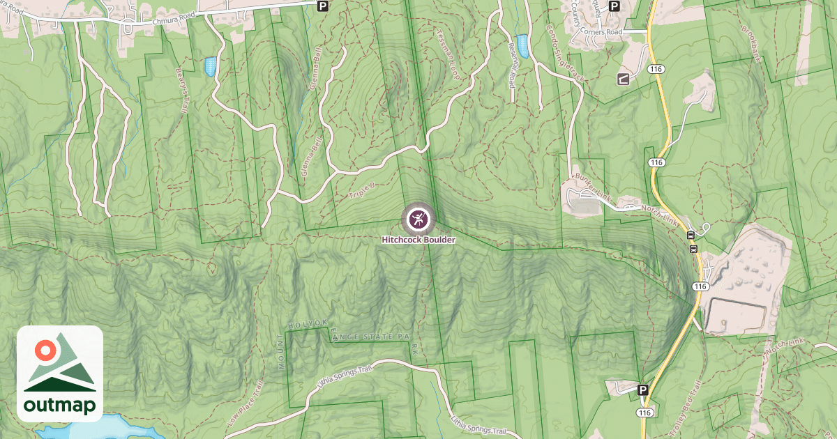 Map of Hitchcock Boulder